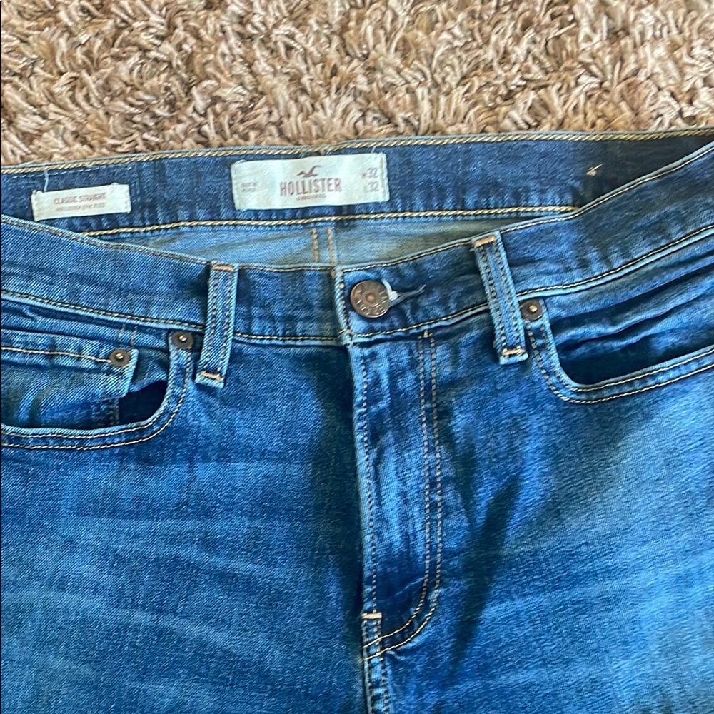Hollister Blue Slim Straight Jeans Classic Style